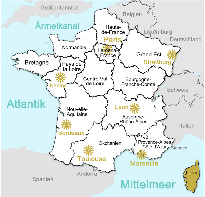 Frankreich Regionen E Mondo